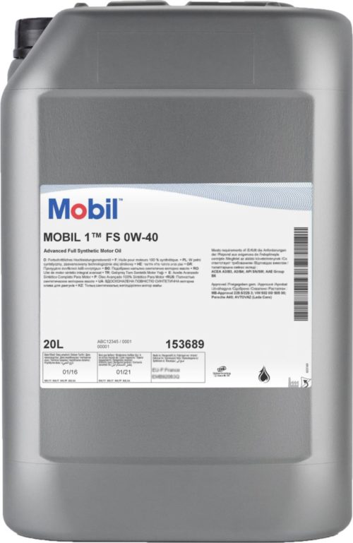 Масло моторное Mobil 1 FS 0/40 API SN/CF (20 л.)