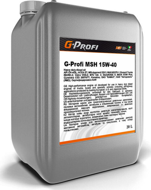 Масло моторное Gazpromneft G-Profi MSH 10/40 API CH-4/SL (17,78 кг, 20 л.)