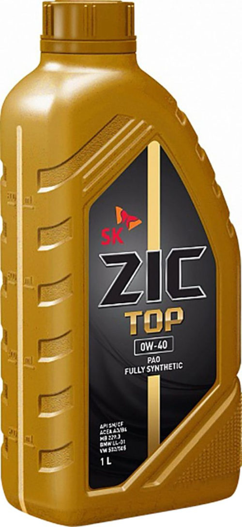 Масло моторное ZIC TOP 0/40 API SN ACEA A3/B4 (1 л.)
