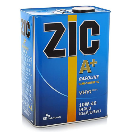 Масло моторное ZIC A Plus Semi-Synthetic 10/40 API SM/CF (20 л.)
