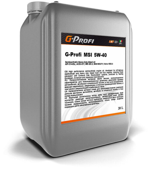 Масло моторное Gazpromneft G-Profi MSI 5/40 API CI-4/SL ACEA E7 (176 кг, 205 л.)