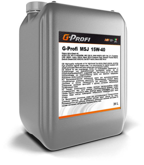 Масло моторное Gazpromneft G-Profi MSJ 15/40 API CJ-4/SN ACEA E9 (25,93 кг, 30 л.)
