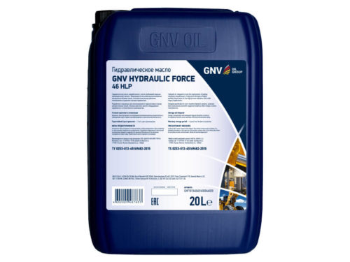 Масло гидравлическое GNV Hydravlic Force HLP 46 (20 л.)