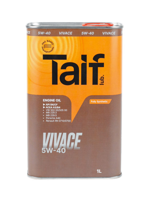Масло моторное Taif Vivace PAO 5/40 API SN/CF ACEA A3/B4 (1 л.)