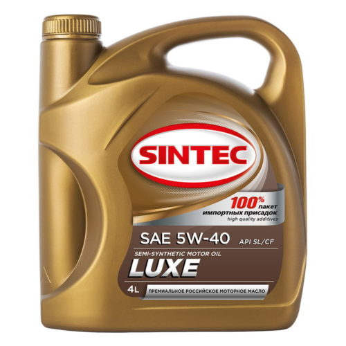 Масло моторное Sintec Люкс 5/40 API SL/CF (4 л.)