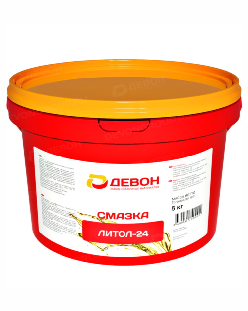 Смазка антифрикционная водостойкая многоцелевая Devon Литол-24 (9,5 кг.)
