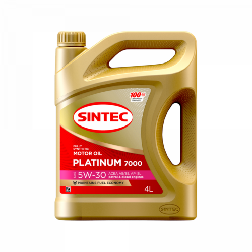 Масло моторное Sintec Platinum 7000 5/30 API SL ACEA A5/B5 (4 л.)