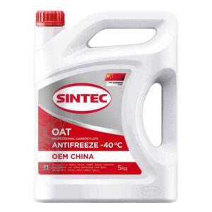 SINTEC ANTIFREEZE OEM CHINA OAT RED -40 5кг картинка Синтек Антифриз ОЕМ Китай», полностью соответствует и даже превышает критерии, заложенные в национальном китайском стандарте GB 29743 LEC-II.